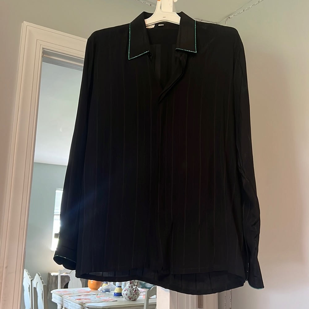 Bocci Men's 100% silk  shirt vintage